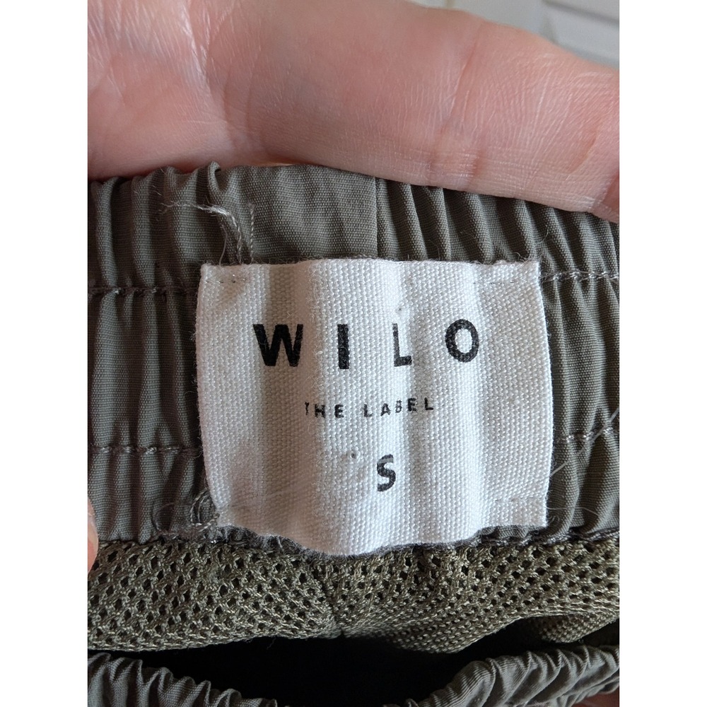 Wilo The Label Jogger Women S Sage Green Nylon Track Pants Drawstring Mesh Lined - Picture 7 of 9